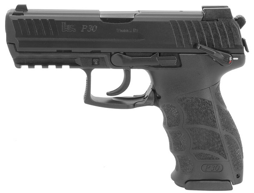 H&K P30S 9mm (V3) DA/SA with ambidextrous decock, three 10rd mags, two backstraps, and two grip plate sets