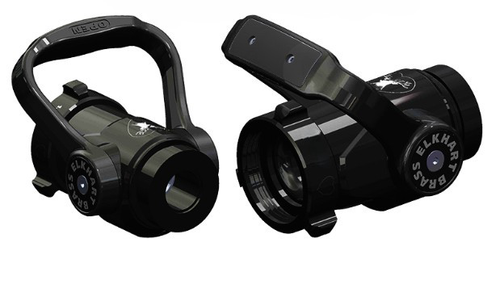 Elkhart XD Shutoff, 1" NH Female Inlet, No Smooth Bore, 1" NH Male Outlet, No Grip, Black Bail Insert