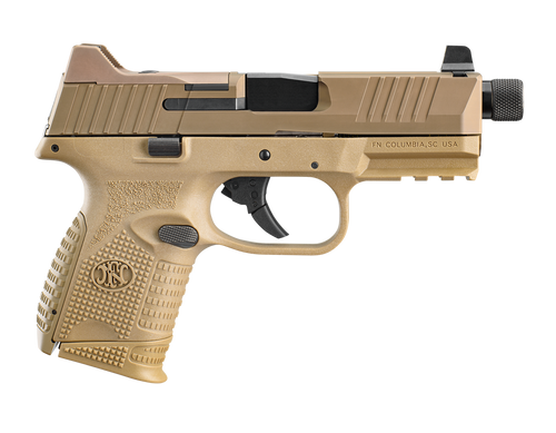 FNH 509C Tac 9mm 3.7" FDE 2-10rd mags FNH, 509, Semi-Auto, 9mm Optics Ready, Suppressor Height Trij NS, Threaded Bbl, 2-10rd mags
