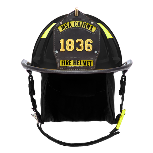 Cairns 1836 Gloss Traditional Fire Helmet, Black, NFPA Cairns 1836 Gloss Traditional Fire Helmet, Black, NFPA