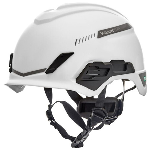 MSA V-Guard H1 Safety Helmet, White Trivent, Fas-Trac III Pivot, ANSI, EN12492 ***MANUFACTURED IN 2022***