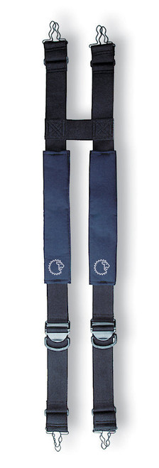 LION EZ H-Back Suspenders, Quick Adjust Black, 48" (Long) w/ Metal Loops, Non-Stretch w/ Snap attachment