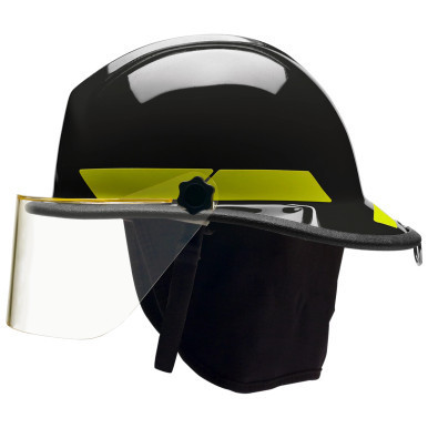 Bullard LTX Series Helmet w/4" Faceshield, Black ***MANUFACTURED IN 2022**