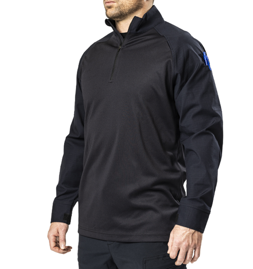 UFX Men's Bold Zip Mock Neck Patrol Shirt, Long Sleeve