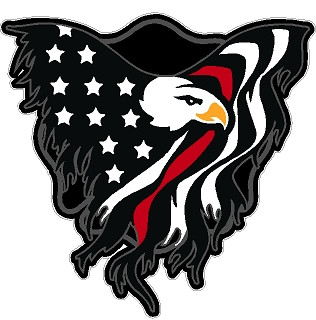 EEG Glory Eagle Maltese TRL Flag Reflective Decal 2IN