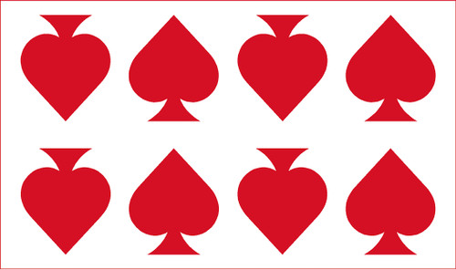 EEG Helmet Spades 2" Cut Vinyl Red 82 Package of 8