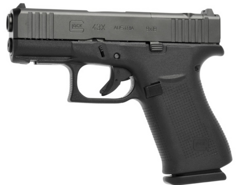 Glock 43X, GEN5, Fixed Sights, 2-10Rd Mags, Semi-Auto, 9mm, Blue Label