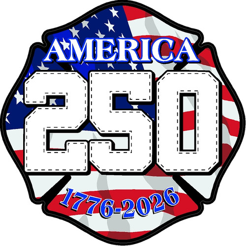 EEG Maltese Cross Waving US Flag America 250 Reflective Decal