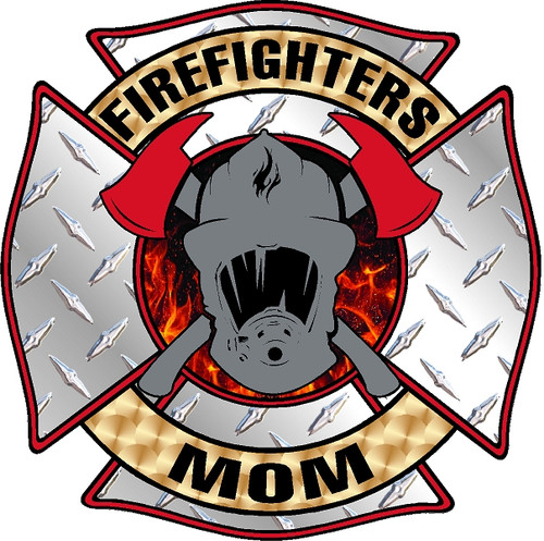 EEG Maltese Cross, Diamond Plate Gold Leaf TFS G1 FF Reflective Decal