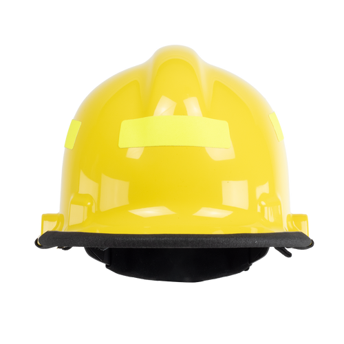 Phenix Technologies Fire Police Helmet, Yellow with Earlaps, No Eye Protection, OSHA Compliant