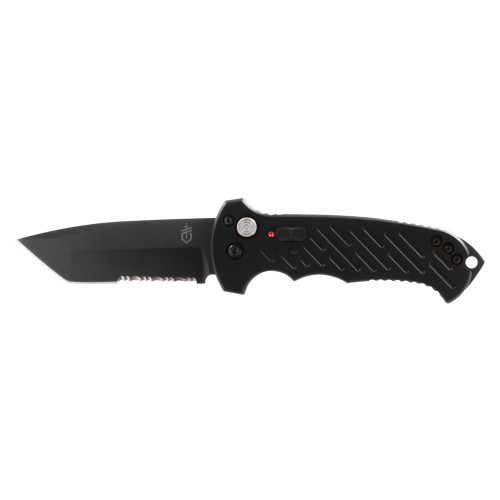 Gerber 06 Automatic Opening Knife, Serrated Tanto Blade