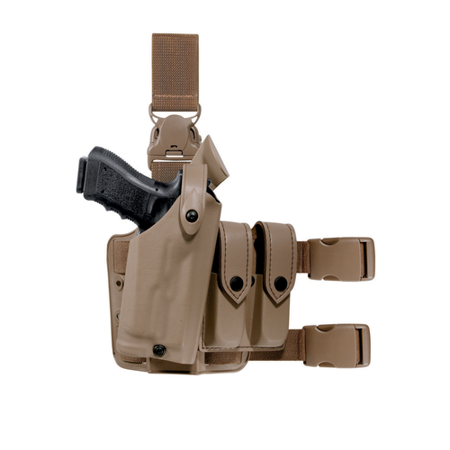 Safariland Model 6005 SLS Tactical Holster with Quick Release Leg Harness, Tactical Black Right Hand Fits - Glock 17, 22