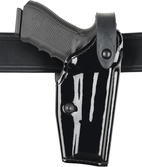 Safariland Model 6280 Level II Retention Mid-Ride SLS Duty Holster, Right Hand, Hi Gloss Black