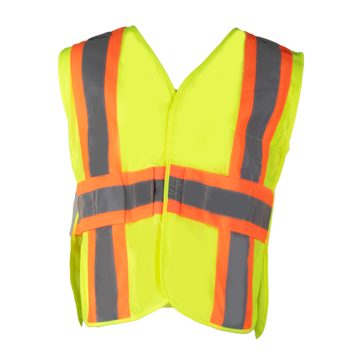 Lakeland Solid Poly Hi Viz Lime/Yellow Open Sided Vest, Oversized (3XL-5XL)