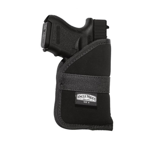 Uncle Mike's Inside-the-Pocket Holster, Black, Ambidextrous Fits: Most sub-compact 9mm/40 autos