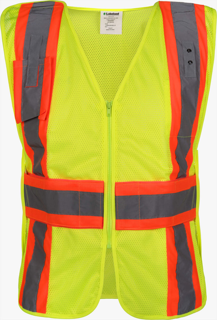 Lakeland Class 2 Mesh Open-sided, Breakaway Vest, Lime Yellow, Size: Regular