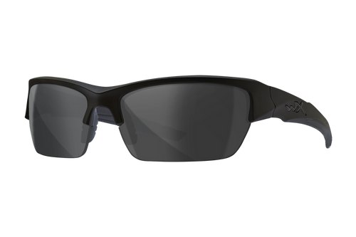 Wiley X Valor Black Ops Sunglasses, Polarized Smoke Grey Lenses, Matte Black Frame