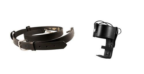 Boston Leather X-Long Radio Strap & Leather Radio Holder