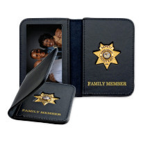 Smith & Warren Holder To Fit ID & Mini Badge w/Gold Imprint, Officer Friend