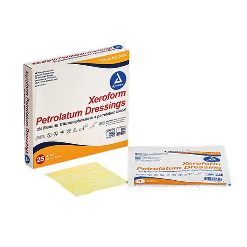 Dynarex Xeroform Gauze Dressing, 4" x 4", (25/Box)