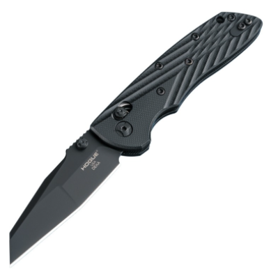 Hogue Deka 3.25" ABLE Lock Folder Modified Wharncliffe Black Finish - G-10 Frame Solid Black