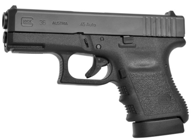 GLOCK 36, GEN3, Fixed Sights, 2-6Rd Mags, BL GLOCK, Model 36, Semi-Auto, .45ACP, Blue Label, AGENCY DROP SHIP ONLY, NO INDIVIDUAL SALES