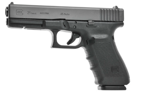 GLOCK 21, GEN4, Fixed Sights, 3-13Rd Mags, BL GLOCK, Model 21, Semi-Auto, .45ACP, Blue Label, AGENCY DROP SHIP ONLY, NO INDIVIDUAL SALES