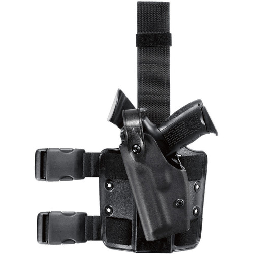 Safariland - Model 6004 Tactical Holster SLS, Duty, Tactical Black, Left Hand, Hood Gua Fits - Glock: 17, 22 4.5" BBL w/ ITI Streamlight M3