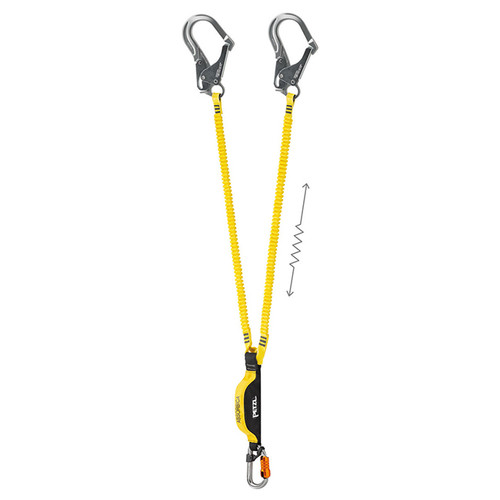 Petzl ABSORBICA-Y MGO (International Version) Double Lanyard with Integrated Energy Absorber MGO Connectors, ANSI,  150cm