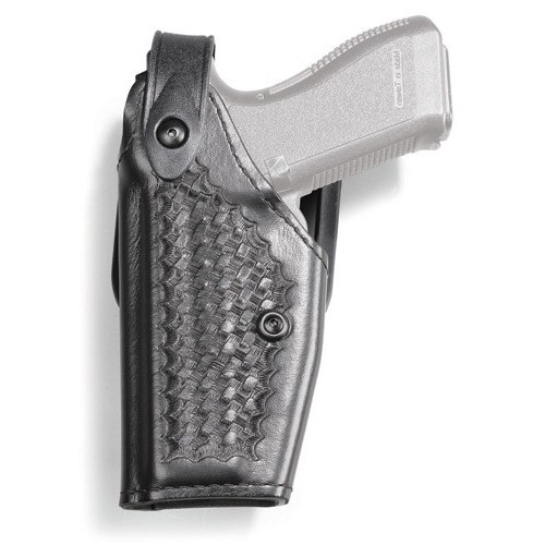 Safariland - Model 6280 Level II Holster Mid-Ride Duty Basket Weave Black Left Hand Fits - Glock: 20, 21 w/ ITII Streamlight M6 4.5" BBL