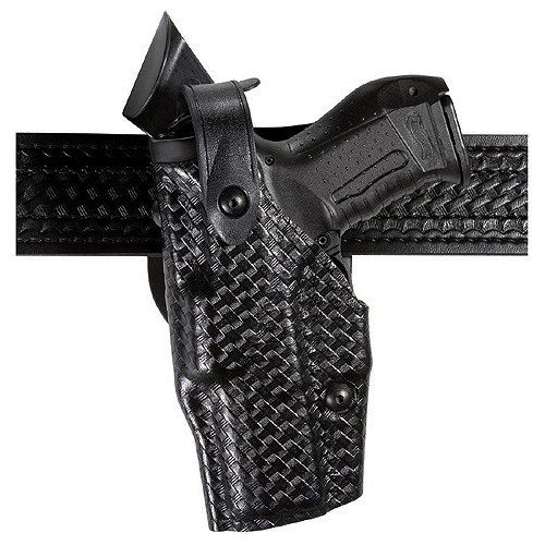 Safariland Model 6360 ALS Level III Holster Basketweave Black, Mid-Ride Belt Loop, Left Hand Fits - Glock: 17, 22  w/ ITI M3, TLR-1, SureFire X200/X300, 4.5" BBL