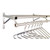 Glaro Wall Mounted Aluminum Coat Rack, One Shelf w/Hanger Bar