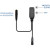 Hawk Lapel Mic w/ PTT Button Clear Coiled Cable Transducer