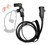 Hawk Lapel Mic w/ PTT Button Clear Coiled Cable Transducer