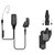 Earphone Connection Coyote Short Tube Lapel Microphone with PTT Button and Quick-Release Adapter for Motorola