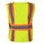 Lakeland Solid Poly ANSI Class 2 Open Sided Vest Hi-Viz Lime/Yellow, Regular (M-2XL), Blank Back Breakaway Shoulders, Velcro Closure