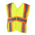 Lakeland Solid Poly ANSI Class 2 Open Sided Vest Hi-Viz Lime/Yellow, Regular (M-2XL), Blank Back Breakaway Shoulders, Velcro Closure