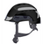 Cairns XR2 Technical Resue Helmet, Non-Vented, Black (Painted), Silver Prism Trim, Bag, Ocular Visor, w/ Headlamp ***MANUFACTURED IN 2023***