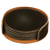 4" Round Laserable Leatherette 6-Coaster Set