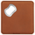 4" x 4" Square Laserable Leatherette Bottle Opener Coaster