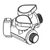 Task Force Tips Gated Y, 1.5" NH Inlet X (2) 1" NH Outlets