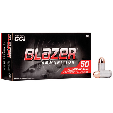 CCI Blazer Ammunition 45 Auto, 230 Grain, TMJ, Box of 50 rounds