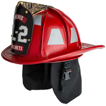 Phenix TL-2 Traditional Leather Firefighting Helmet, Red