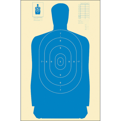 Law Enforcement Targets Standard B-27 Blue Paper Target