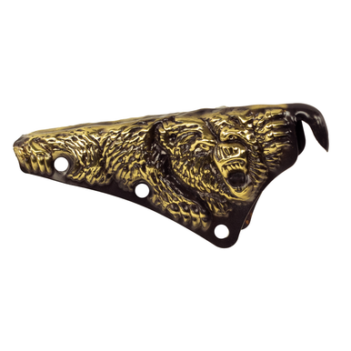 EXCLUSIVE Liberty 3D Brass Grizzly Bear Front Holder with Fasteners