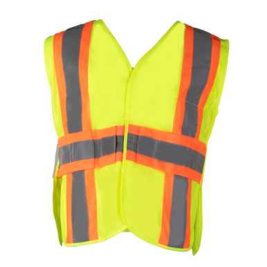 Lakeland Solid Poly Hi Viz Lime/Yellow Open Sided Vest, Oversized