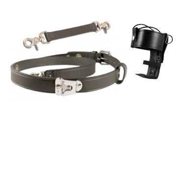 Boston Leather Extra Long Radio Strap with Motorola Clip, Holder and ...