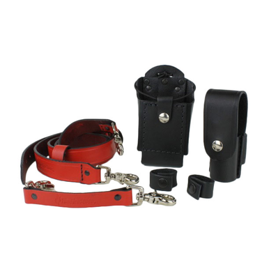 Boston Leather Grand Slam Combo, Red Radio Strap, Radio Holder, Shorty ...