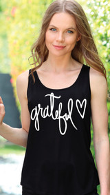 GRATEFUL HEART TANK with SCATTERED HEARTS GRAPHIC on Back (Black) GRATEFUL HEART TANK with SCATTERED HEARTS GRAPHIC on Back (Black)