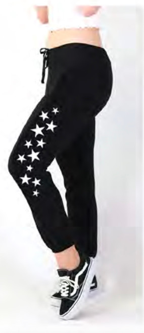 STARS LIGHTWEIGHT FLEECE BLACK SWEAT PANT (JOGGER)